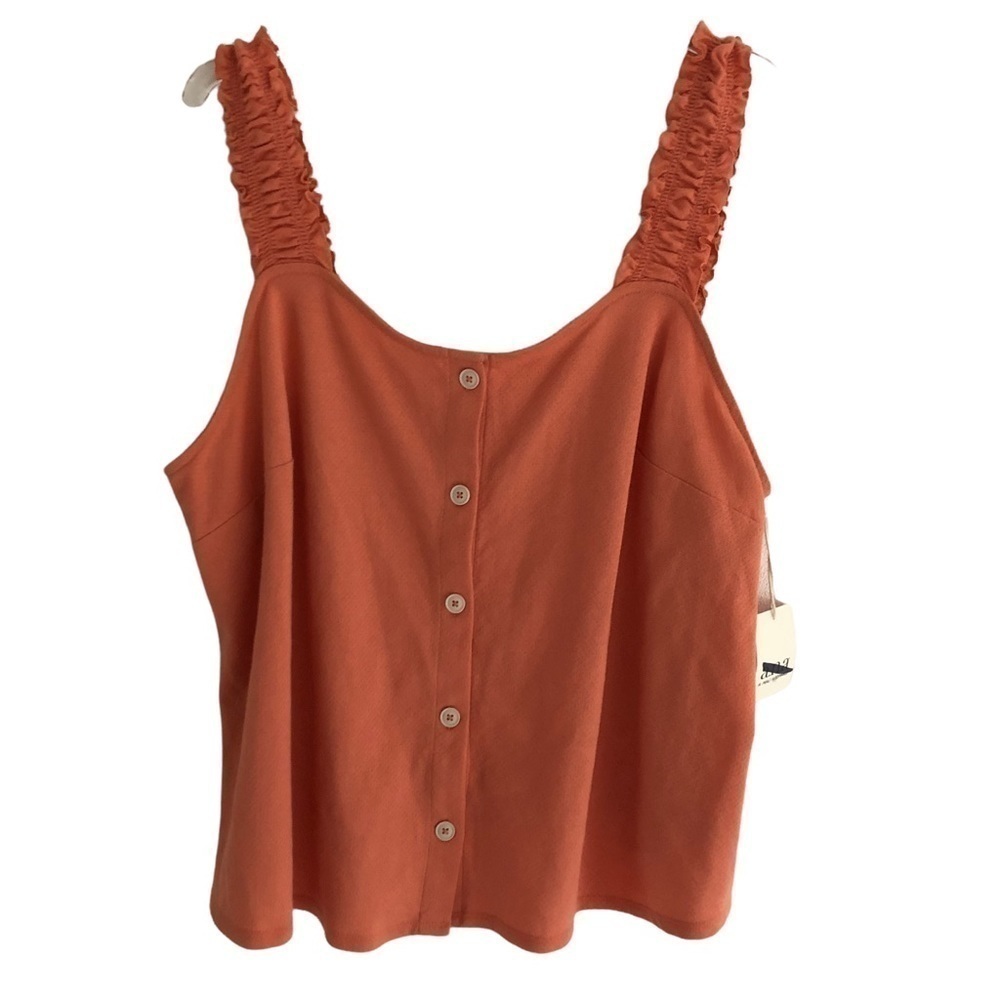 A.n.a Orange Pullover Top 1X
